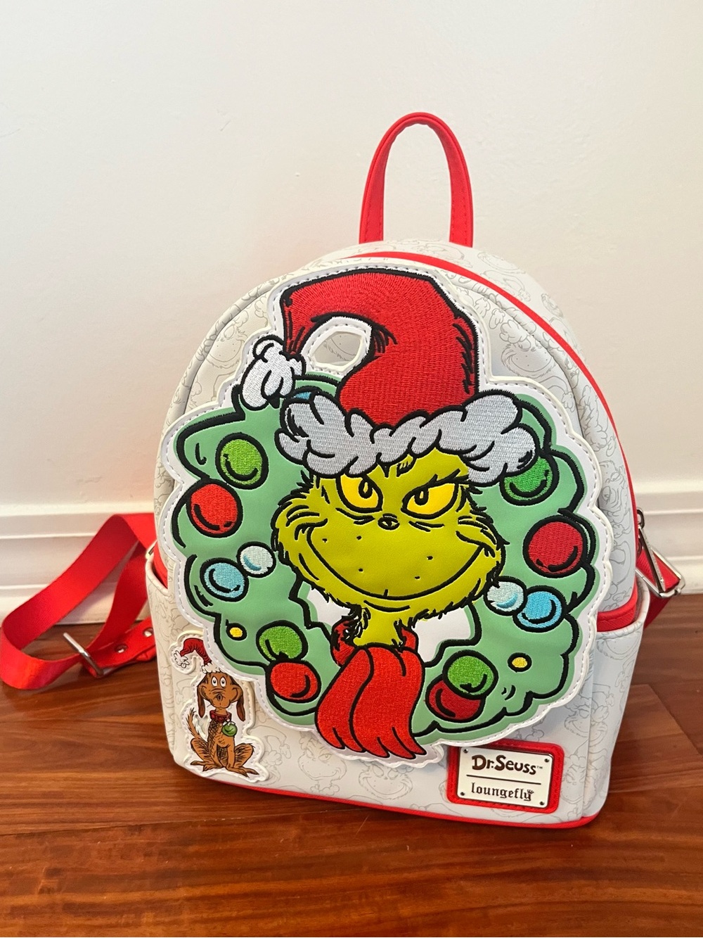 Loungefly Dr. Seuss Grinch Christmas Mini Backpack. Like New.